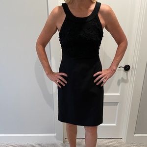 Black Linen & Cotton Dress - Anthropologie